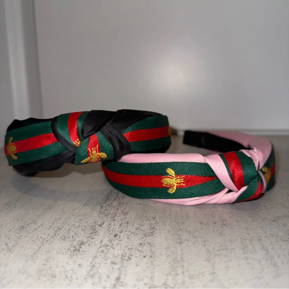 Set of 2 - Black & Pink Headbands - Picture 1 of 5